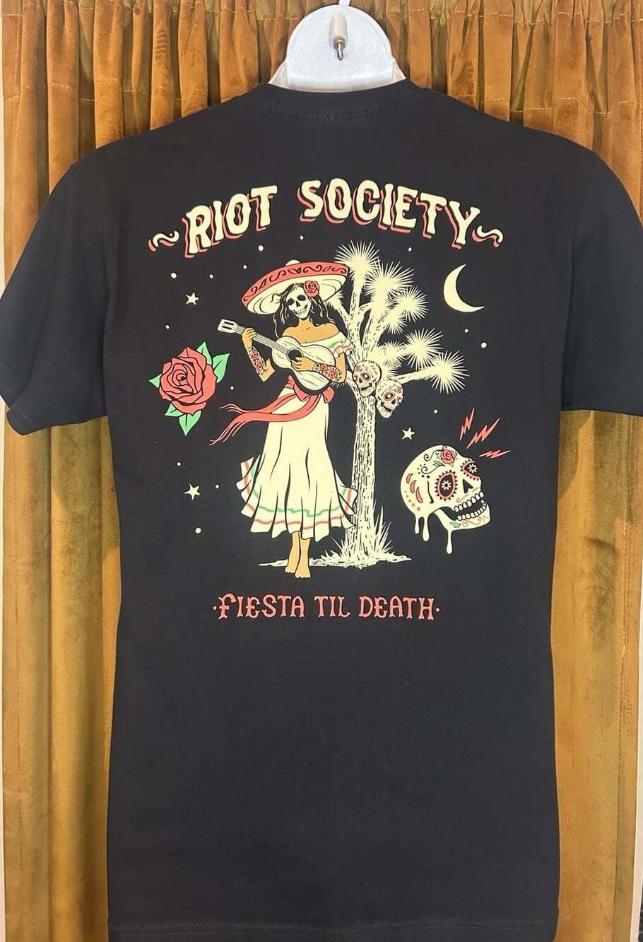 Riot Society Fiesta Til Death Graphic T-Shirt Black